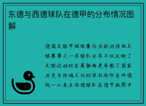 东德与西德球队在德甲的分布情况图解